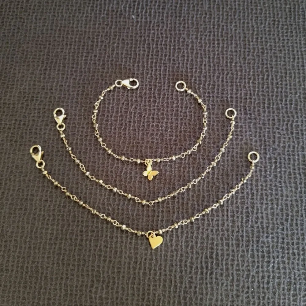 ✨️HP✨️ Dainty Gold💛 Pyrite Bracelet Trio3️⃣ - NWOT